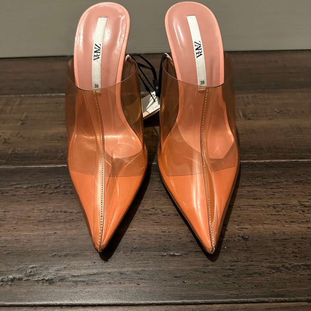 Zara Women's Transparent Pink Heels